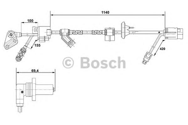 Sensor dianteiro esquerdo de desgaste das sapatas do freio para Mercedes S  C140