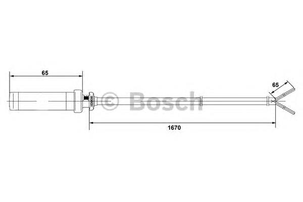 Sensor ABS traseiro 0265004010 Bosch