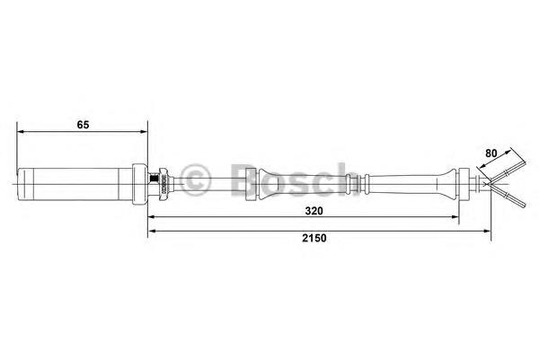 Sensor dianteiro de ABS 0265004009 Bosch
