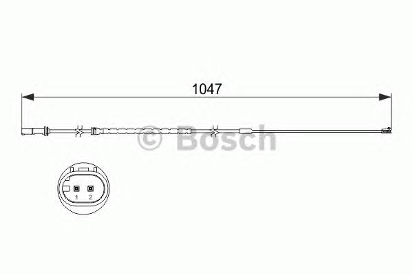 Compre 1987473512 Bosch Sensor traseiro de desgaste das sapatas do freio