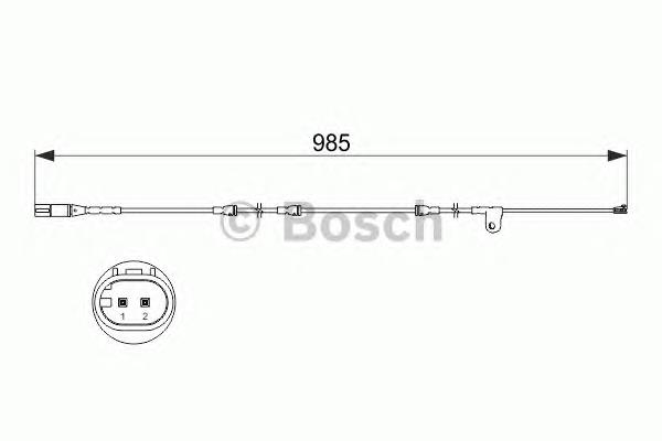 Compre 1987473520 Bosch Sensor dianteiro de desgaste das sapatas do freio