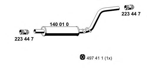 Compre 2K0253209P VAG Silenciador, parte central