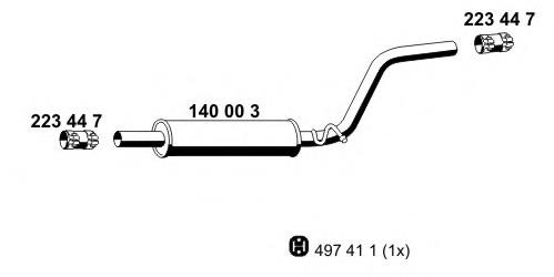 Silenciador, parte dianteira VAG 2K0253209N preço, a partir de 84,50 USD