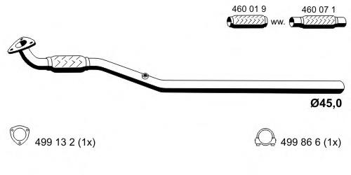 5852231 Opel Silenciador, parte central