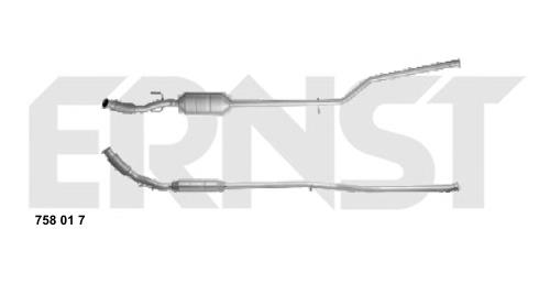 Compre 1705QP Peugeot/Citroen Silenciador, parte dianteira
