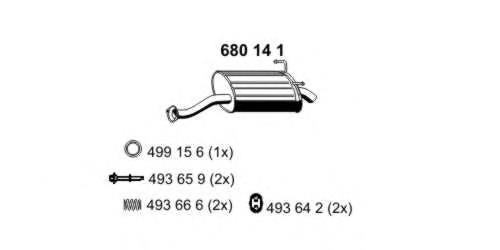 Compre 18030S5SE00 Honda Silenciador, parte traseira