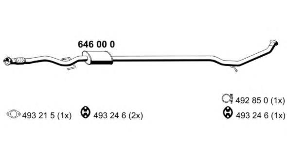 Silenciador, parte central Hyundai/Kia 2861007101 preço, a partir de 86,90 USD