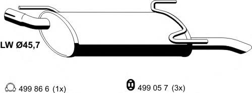 Compre 40621 Sigam Silenciador, parte traseira
