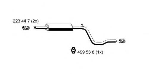 Compre 22413 Sigam Silenciador, parte central