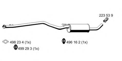 Silenciador, parte central Ford 5229851 preço, a partir de 108,13 USD