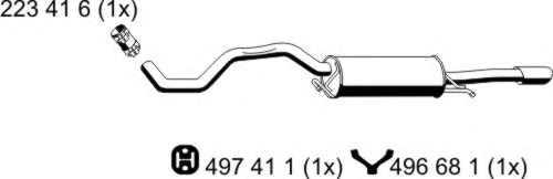 Compre 8D0253609S VAG Silenciador, parte traseira