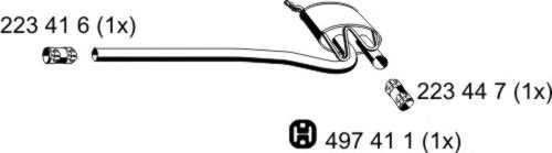 Silenciador, parte central VAG 8D0253409AK preço, a partir de 107,44 USD