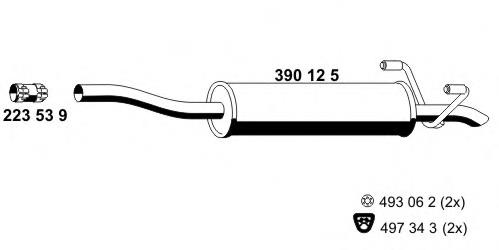 Silenciador, parte traseira Mercedes A9064901801 preço, a partir de 122,56 USD