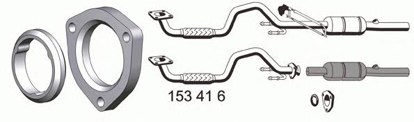 Compre 1J0254300T VAG Tubo de admissão dianteiro (calças) do silenciador