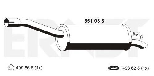 Compre 16066 Asmet Silenciador, parte traseira