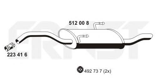 Silenciador, parte traseira 71765110 Fiat/Alfa/Lancia
