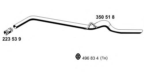  Silenciador, parte traseira Mercedes A hatchback (W169) (2004 - 2012) 
