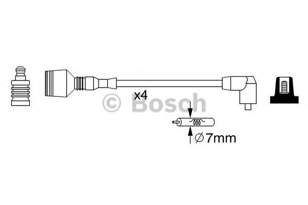 Fios de alta voltagem, kit 46400418 Fiat/Alfa/Lancia