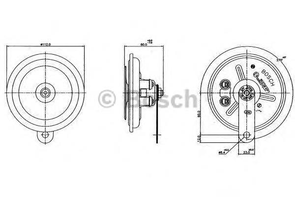 Compre 0986320301 Bosch Sinal sonoro (cláxon)