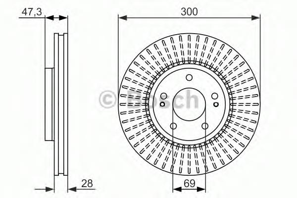 0986479595 Bosch Disco do freio dianteiro
