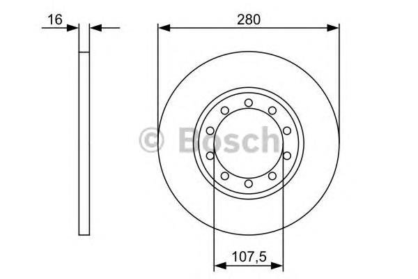 Disco do freio traseiro LVBD1235Z Motaquip