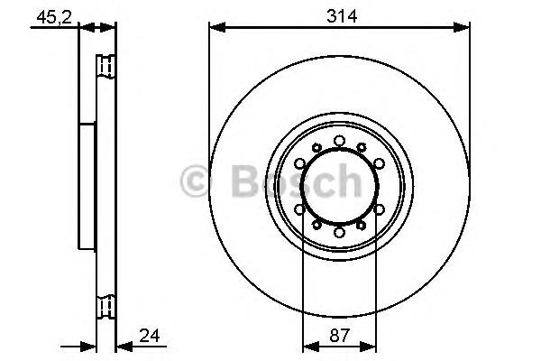 Compre 0986479469 Bosch Disco do freio dianteiro