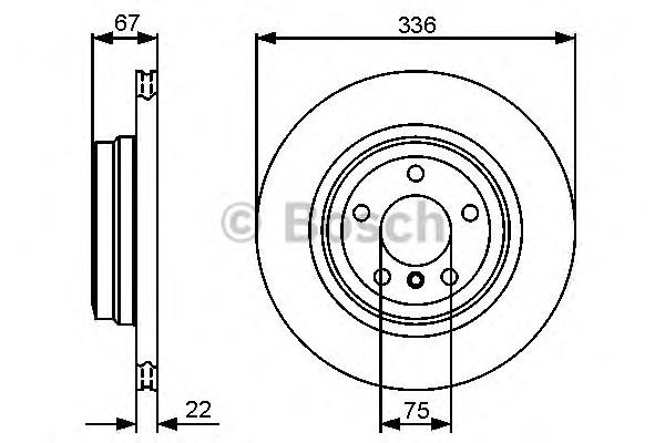 Disco do freio traseiro 6855004 BMW