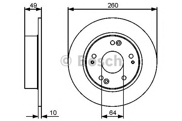 Disco do freio traseiro DP443C Japan Parts