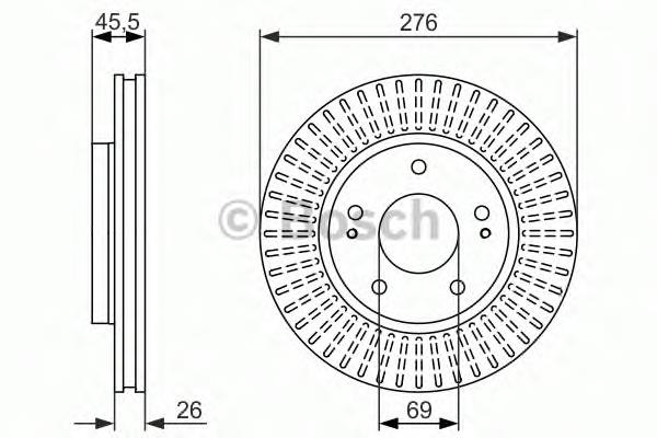 Compre 0986479604 Bosch Disco do freio dianteiro