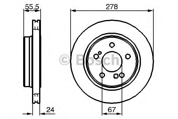 0986479133 Bosch Disco do freio traseiro