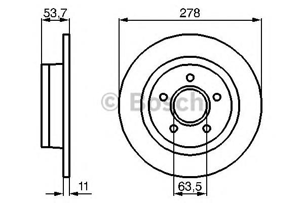 1362868 Ford Disco do freio traseiro