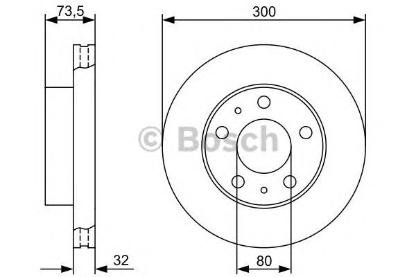 Disco do freio dianteiro 51957509 Fiat/Alfa/Lancia