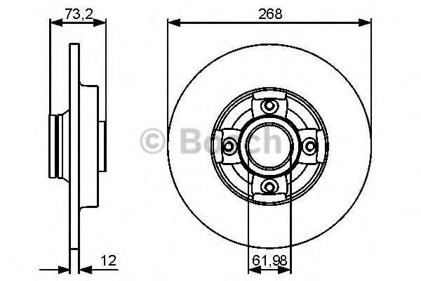 Compre 0986479387 Bosch Disco do freio traseiro