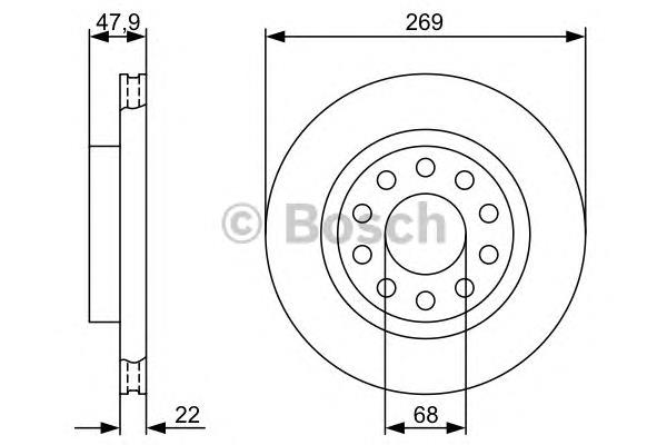 Disco do freio traseiro 4Z7615601 VAG