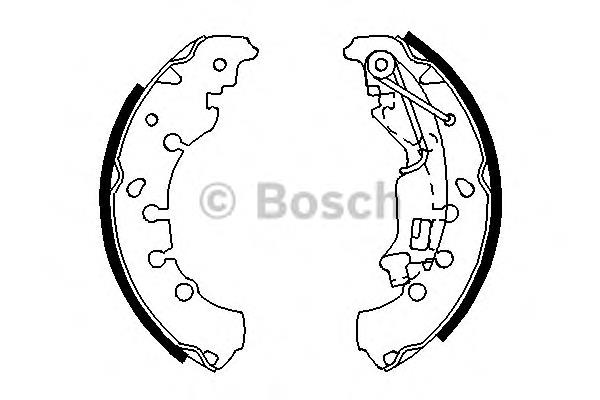 Sapatas do freio traseiras de tambor 0986487702 Bosch