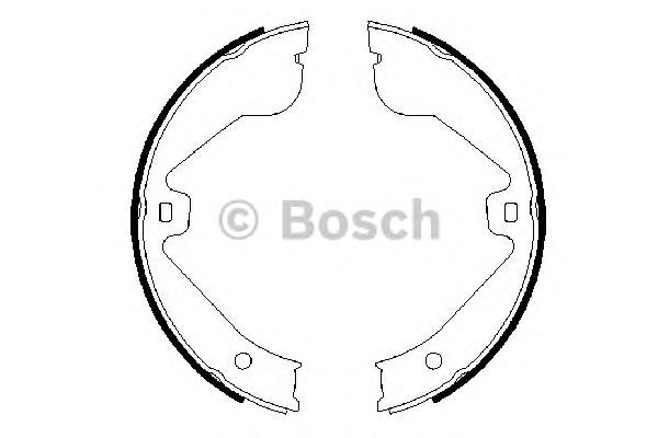 Compre 0986487705 Bosch Sapatas do freio de estacionamento