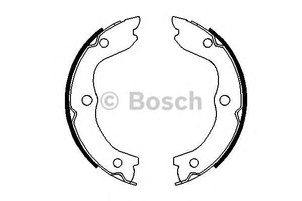 Sapatas do freio de estacionamento 0986487698 Bosch