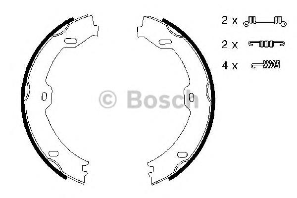 Sapatas do freio de estacionamento 0986487666 Bosch