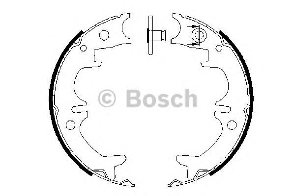 Sapatas do freio de estacionamento 0986487680 Bosch