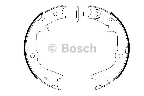 Sapatas do freio traseiras de tambor 0986487683 Bosch