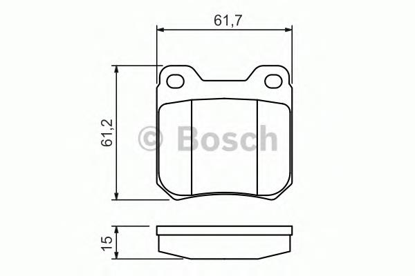 Sapatas do freio traseiras de disco 0986490500 Bosch
