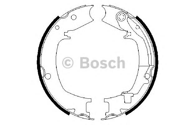 Sapatas do freio de estacionamento 0986487711 Bosch