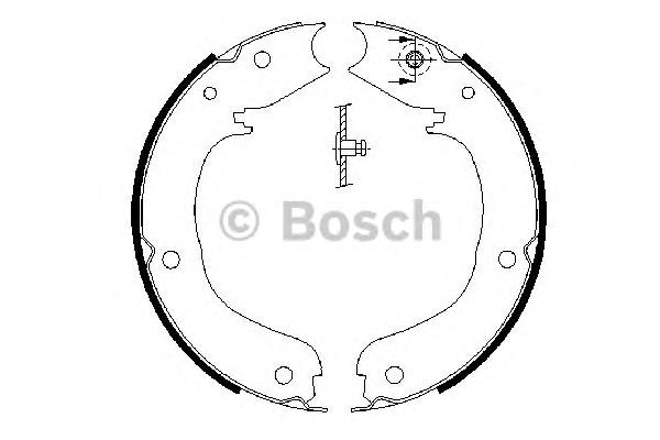 Sapatas do freio de estacionamento Bosch 0986487710 preço, a partir de 62,69 USD