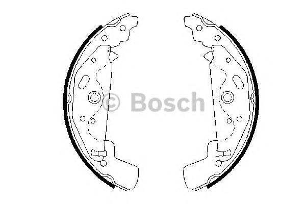 Sapatas do freio traseiras de tambor 0986487643 Bosch