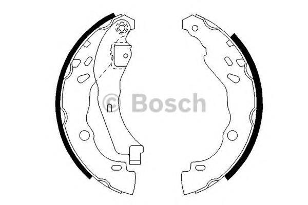 Sapatas do freio traseiras de tambor 0986487627 Bosch