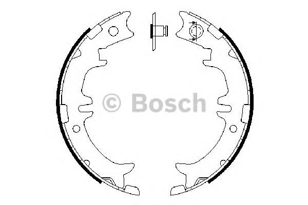 Sapatas do freio de estacionamento 0986487615 Bosch
