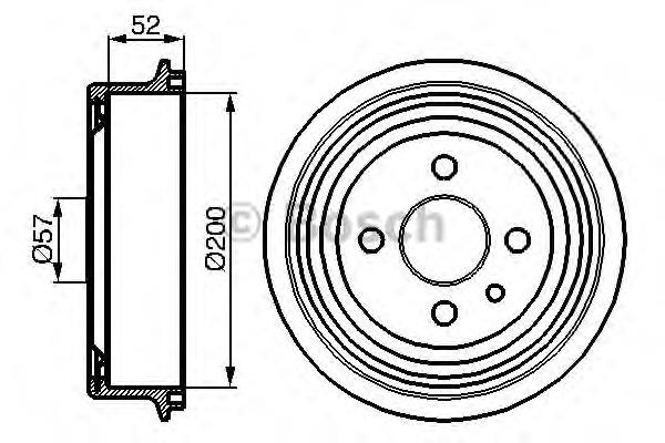 0986477018 Bosch Tambor do freio traseiro