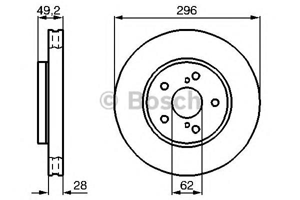 Compre 0986478968 Bosch Disco do freio dianteiro