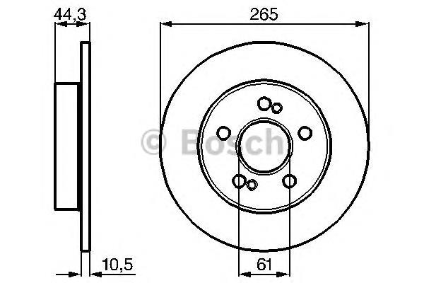 Disco do freio traseiro 7701205846 Renault (RVI)