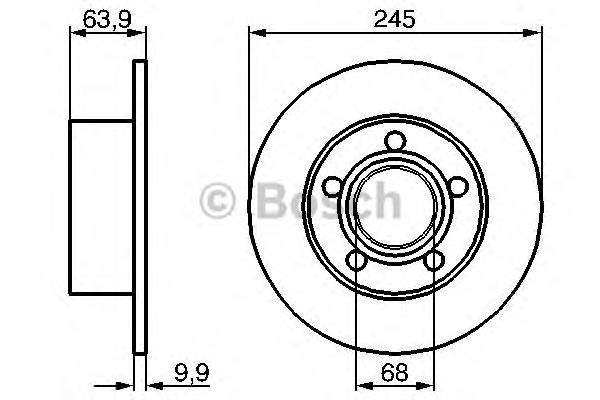 Compre 0986478132 Bosch Disco do freio traseiro